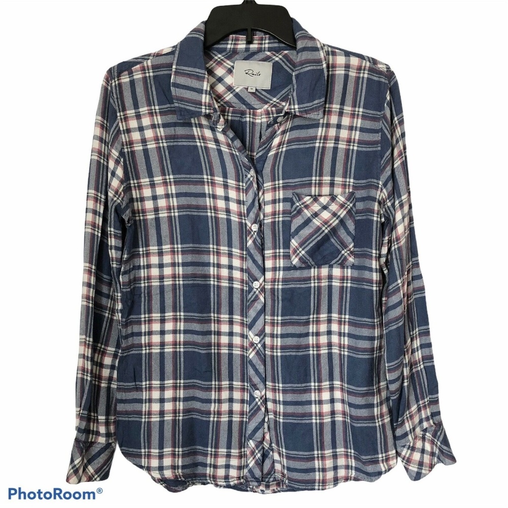RAILS Hunter Sky White Daffodil Plaid Button Down